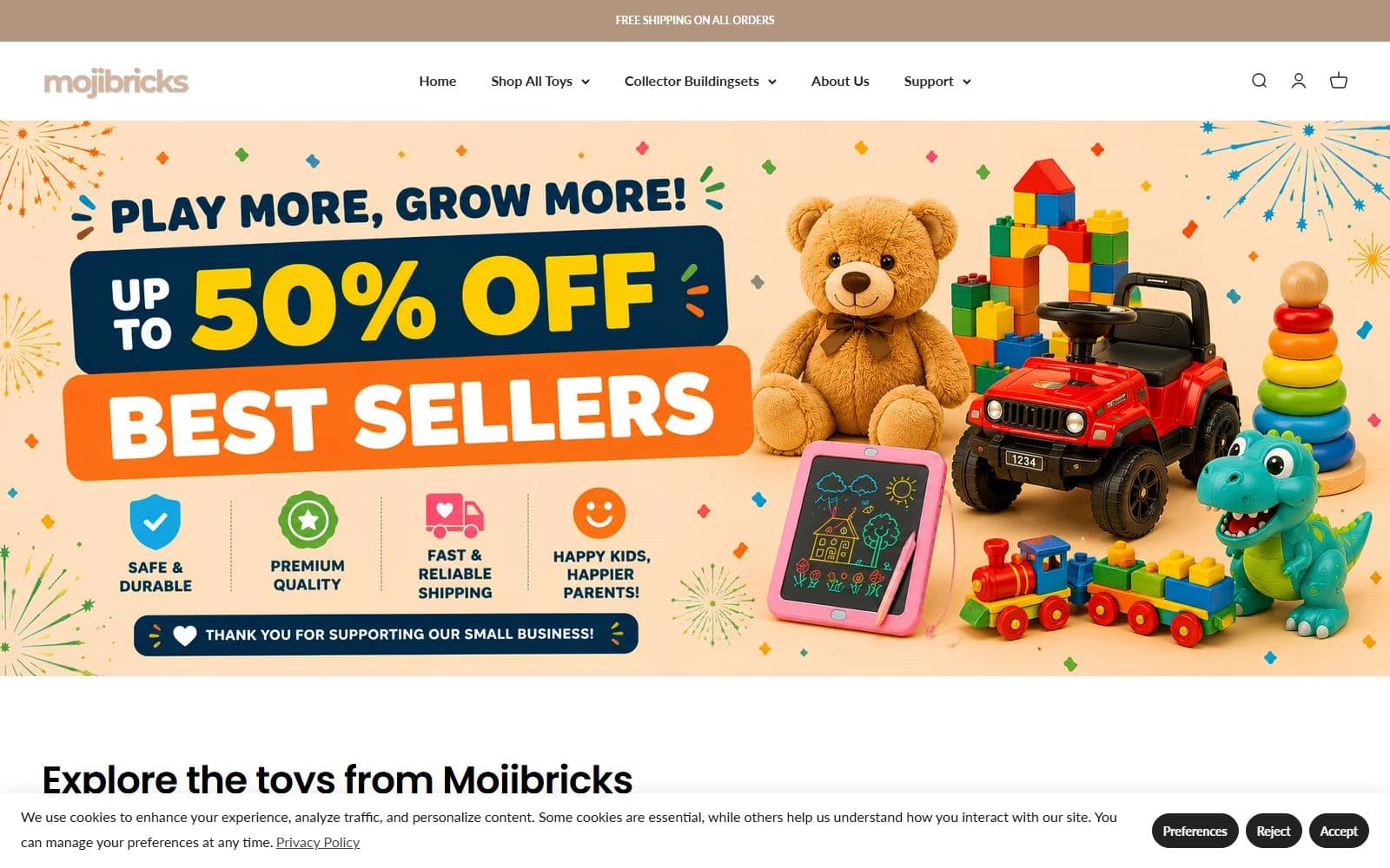 Mojibricks: the live site